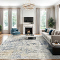 Abstract Rug 8x10 Large Living Room Rugs Neutral Modern Washable Area Rugs by Soalmost