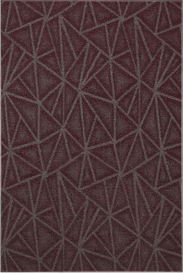 Furnish my Place Geometrical Pattern Indoor/Outdoor Refine Burgundy Abstract by FurnishMyPlace