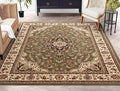 Well Woven Barclay Collection Medallion Kashan Green 9x12 Area Rug by WellWovenRugs