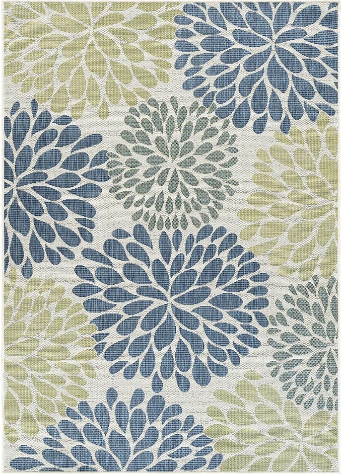 Beverly Rug Outdoor Rug 9x12 Modern Exotic Tropical Leaf Area Rugs - Image 2