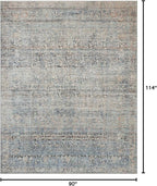 Loloi Amber Lewis Billie Collection BIL-05 Denim/Blush 7'-6" x 9'-6", 0.19" - Image 2