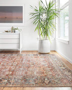 Loloi Layla Collection LAY-02 Spice/Marine 5'-0" x 7'-6" .13" Thick Area Rug by Loloi