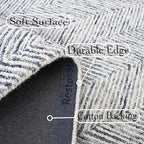 Modern Herringbone Chevron Collection Handcrafted Wool Area Rug - Image 4