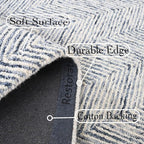 Modern Herringbone Chevron Collection Handcrafted Wool Area Rug - Image 4
