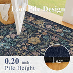 DUKINO 2x3 Entryway Rug, Floral Washable Area Rug - Image 8