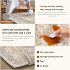 HUGEAR Machine Washable Hallway Runner Rugs 2x6 Vintage Orange Neutral Style - Image 6