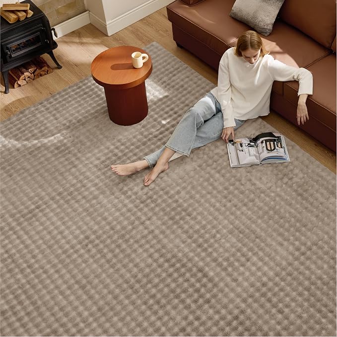 Bedsure 5x7 Fluffy Area Rugs for Living Room, Machine Washable Rugs, Non-Slip by BEDSURE