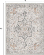 9x12 Area Rugs for Living Room, Non Slip Machine Washable Vintage Rugs - Image 2