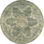 jinchan Round Rug 6ft Area Rugs Vintage Floral Distressed Design, Machine - Image 8