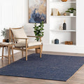 nuLOOM 4x6 Elfriede Jute & Cotton Hand Woven Area Rug, Solid Rustic Farmhouse by nuLOOM