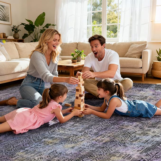 Kokia Abstract Area Rugs 9x12 Bedroom Washable Decor Low Pile Non-Slip - Image 7