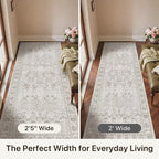 Bavni 2'6''x6 Rug Runners for Hallways, Washable Runner Rug Non Slip, Vintage - Image 6