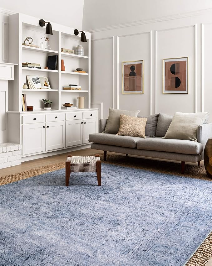 Loloi Loren Collection LQ-09 Slate 3'-6" x 5'-6" Accent Rug - Image 2