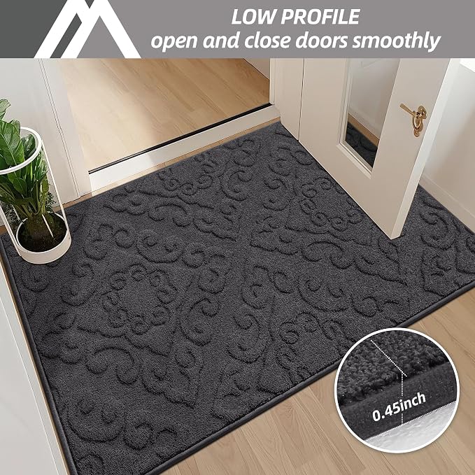COSY HOMEER Door Mat 36”x60”, Absorbent Dirt Trapper Entryway Rugs, Non-Slip - Image 5