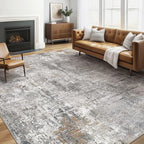 6x8 Area Rug Living Room: Washable Large Abstract Soft Stain Resistant Indoor by LOONGRUG