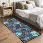 1.3x7 ft Runner Rug Tropical Blue - Image 4