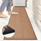 Rubber Runner Rug for Hallways Non Slip, Low Pile Long Laundry Room Mat Hall - Image 2