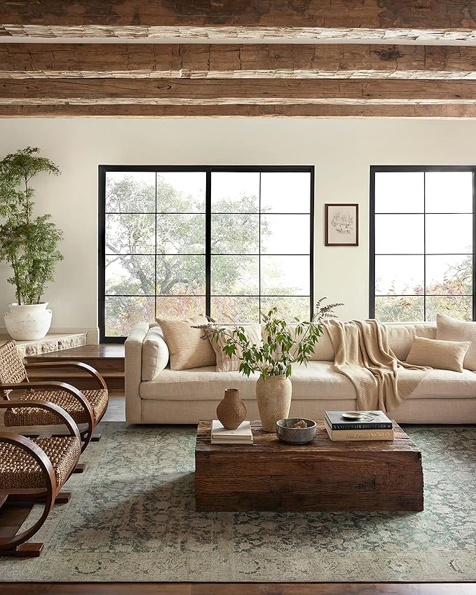 Loloi Magnolia Home by Joanna Gaines Sinclair Collection SIN-05 Jade/Sand 7'-6" - Image 3