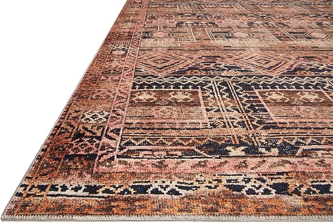 Loloi Layla Collection LAY-14 Mocha/Blush 2'-0" x 5'-0" .13" Thick Accent Rug - Image 2