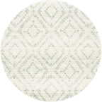 SAFAVIEH Adirondack Collection 6' Round Ivory/Green ADR131X Modern Diamond - Image 3