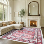 Turkish Rug. Washable Vintage Oriental Antique Inspired Traditional Doormat - Image 8