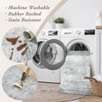 Gray Extra Large Rugs for Living Room Minimalist Aesthetic Abstract 9x12 Area - Image 4