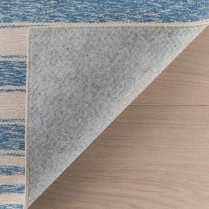 Dash & Albert Vion Blue Machine Washable Rug, 9.5 X 13.5 Feet - Image 6