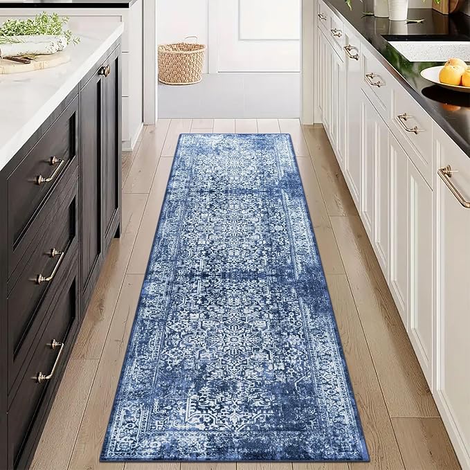 vivorug Runner Rug 2'x7' Vintage Washable Non-Slip Runners by vivorug
