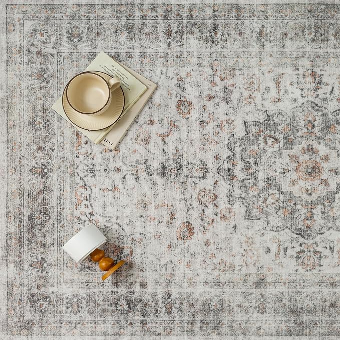 6x9 Washable Vintage Area Rug for Living Room Bedroom Soft Tranditional Non - Image 7