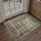 Brown Entryway Rug 2x3 Vintage Area Carpet Indoor Kitchen Washable Door Mat - Image 6