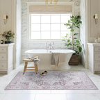 Washable Area Rug. Modern Farmhouse. Vintage. Turkish. Bohemian. Distressed. - Image 8