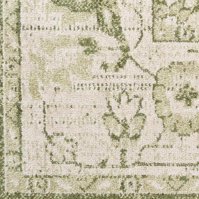 Nourison Home Astra Machine Washable Ivory Green 2'2" x 8' Area Rug - Image 6