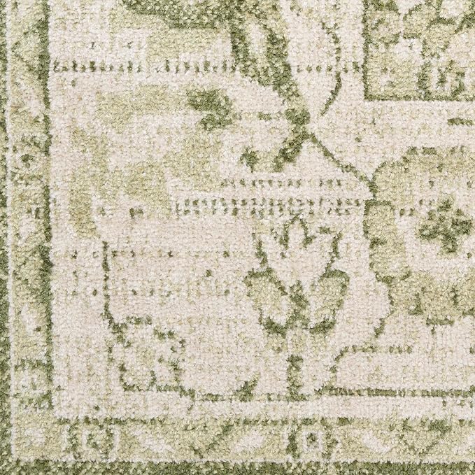 Nourison Home Astra Machine Washable Ivory Green 2'2" x 10' Area Rug - Image 6
