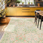 Washable 8x10 Rugs for Living Room, Light Green Oriental Rugs for Bedroom - Image 4