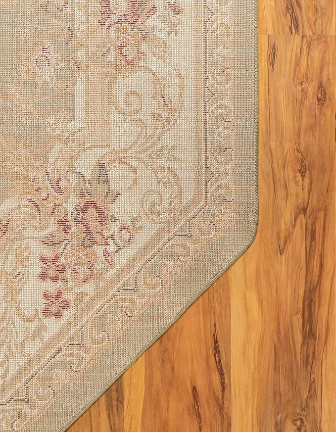 Rugs.com Chateau Collection Rug – 5' 3 Octagon Green Medium Rug Perfect - Image 8