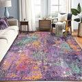 Washable Area Rugs 6'x9' Non-Slip Modern Abstract Soft by RELEANY