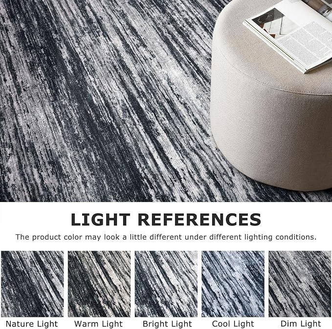 2x7 Modern Abstract Runner Rug for Hallways, Non-Shedding Washable Rug for - Image 4