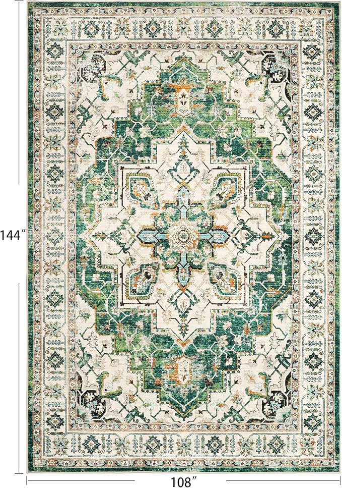 zesthome 9x12 Area Rugs, Stain Resistant Washable Rug, Ultra-Thin Rugs - Image 2