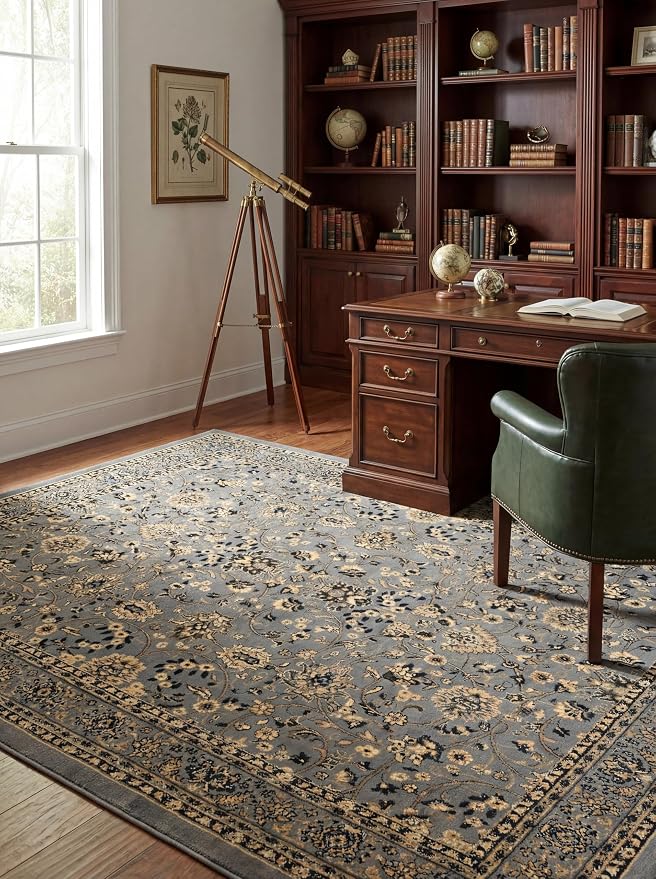 Rugs.com Yasmin Collection Rug – 8' x 10' Gray Medium Rug Perfect by Rugscom