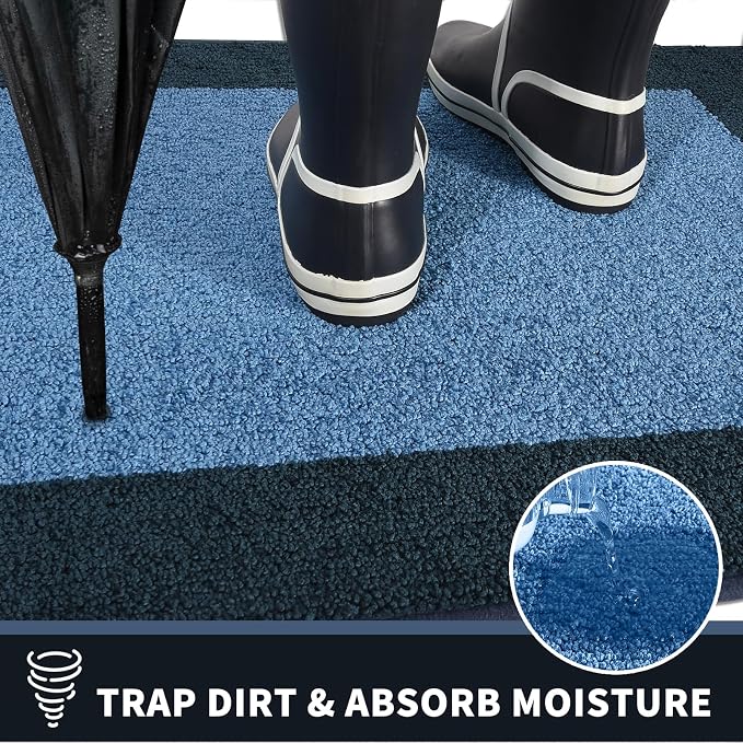 PURRUGS Dirt Trapping Door Mat 24" x 36", Non-Slip/Skid Machine Washable - Image 3