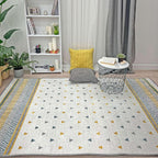 Alfa Rich 3x5 Gold Gray Off White Washable Area Rugs - Image 3