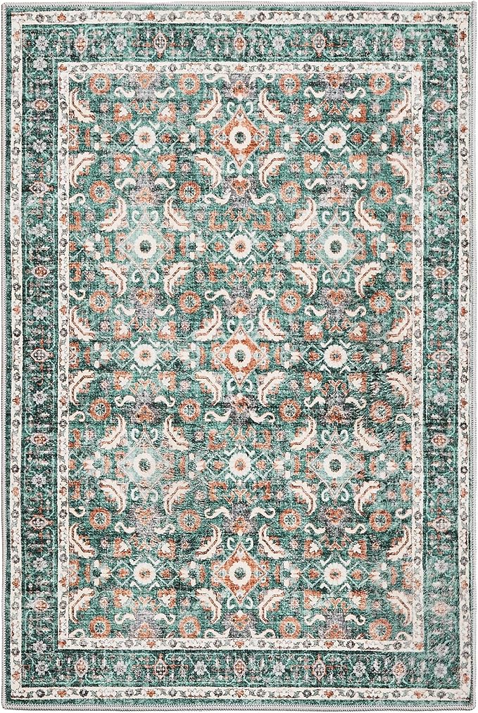 WITSHOCK Washable 2x3 Entryway Area Rug: Soft Non-Slip Backing Washable Rugs - Image 8