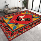 Country Rooster Rugs，3x5ft, Colorful Geometric Rooster Pattern Rug，Rooster - Image 3