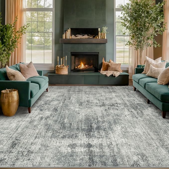 Vintage Dark Blue Rugs for Bedroom - Image 3