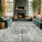 Vintage Dark Blue Rugs for Bedroom - Image 3