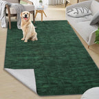 RUGSREAL 3x5 Bedroom Area Rug Christmas Green Rug Xmas Solid Color Area Rugs by RUGSREAL