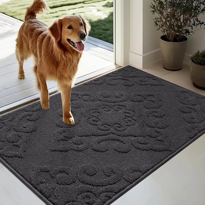 COSY HOMEER Door Mat 24”x36”, Absorbent Dirt Trapper Entryway Rugs, Non-Slip - Image 9