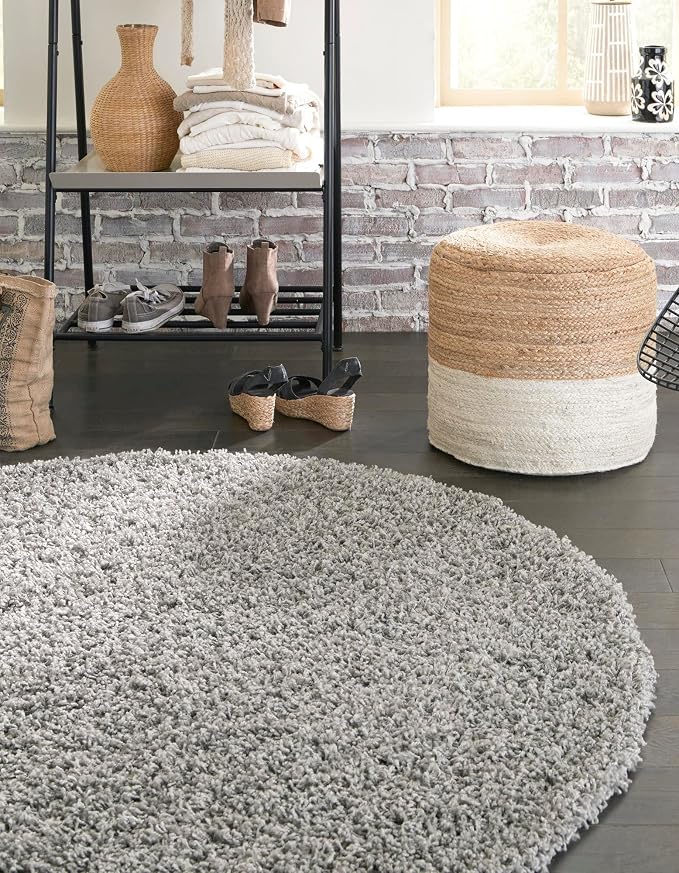 Unique Loom Solid Shag Collection Area Rug - Image 3
