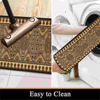 Brown Geometric Runner Rug, 3x10ft Hallway Runner Washable Rug, Corridor & - Image 5