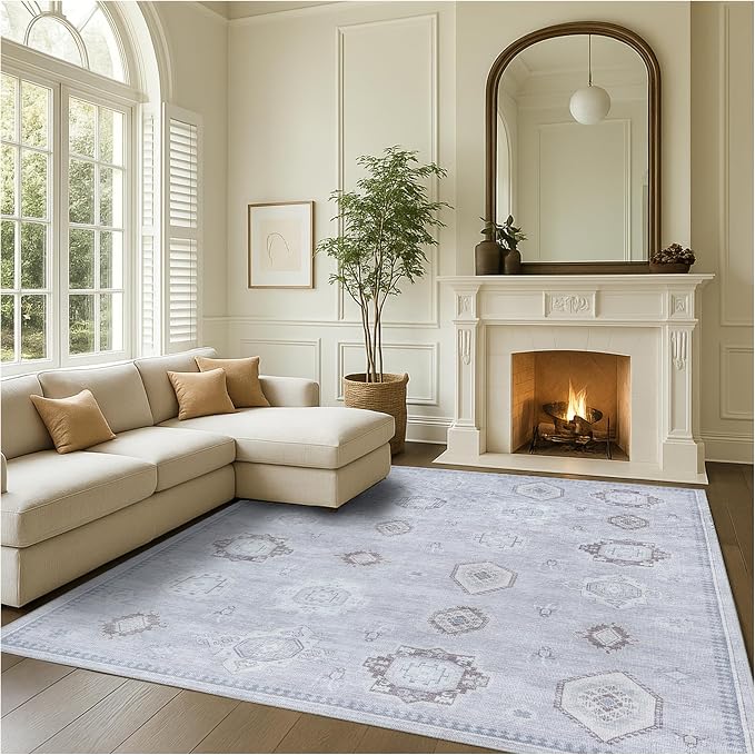 Fame Rugs Turkish Rug. Washable Vintage Oriental Antique Inspired Traditional by FameRugs